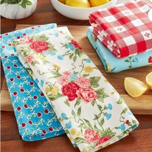 New The Pioneer Woman Sweet Rose Kitchen Towels, Set of 4: